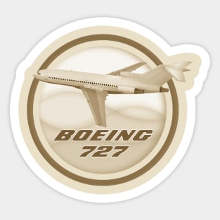 727 in flight Sticker